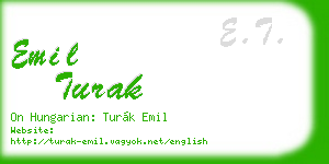 emil turak business card