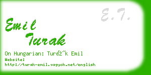 emil turak business card